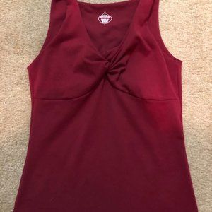 PrAna athletic top with built-in shelf bra